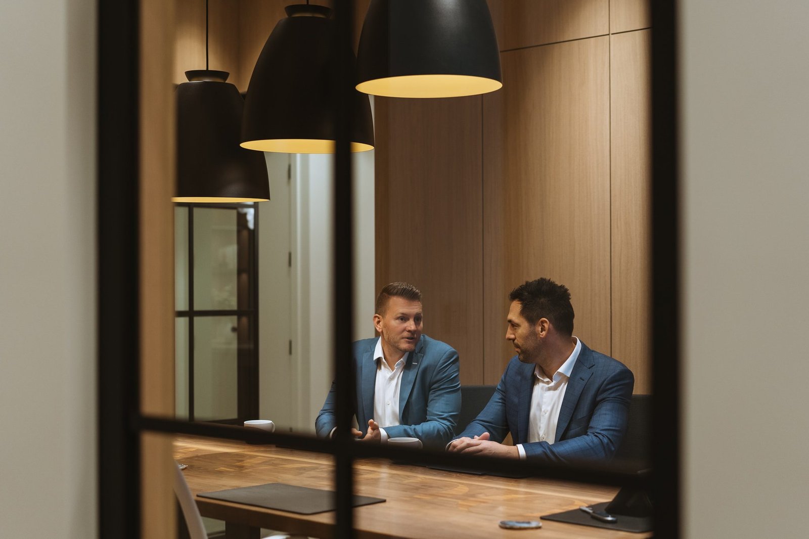 Ocean 6 financial advisor meeting with a Edmonton client